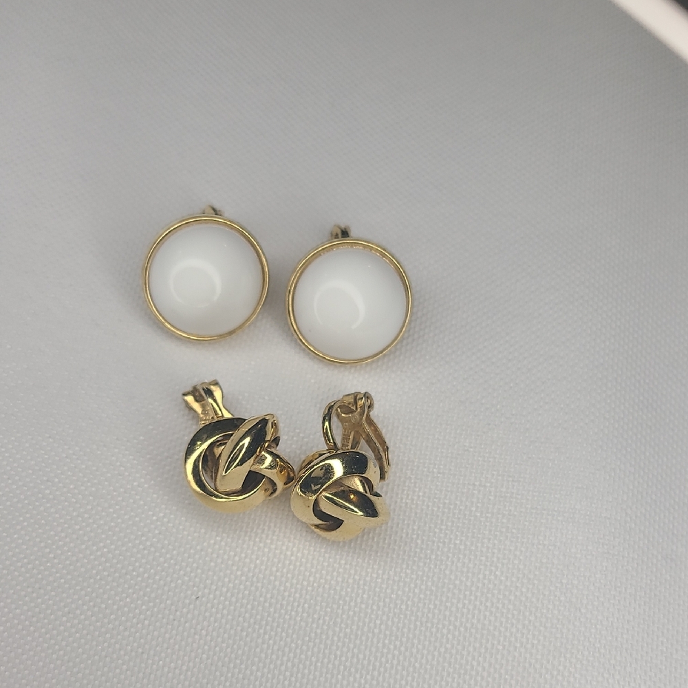 Vintage Monet and Napier Clip on Earrings